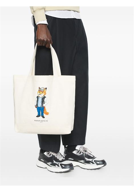 borsa tote dressed fox unisex navy MAISON KITSUNÉ | PM05107WW9042P700